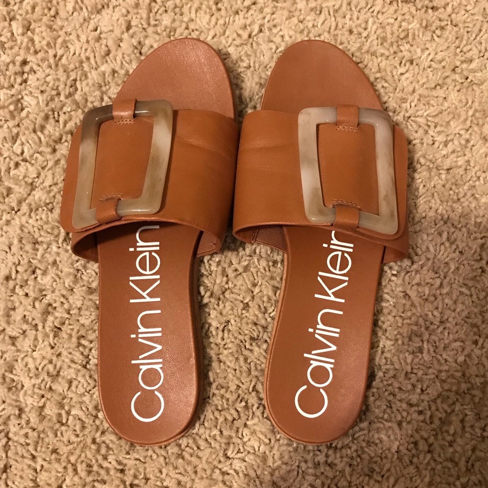 Calvin Klein Patreece Flat Slide Sandals